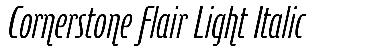 Cornerstone Flair Light Italic